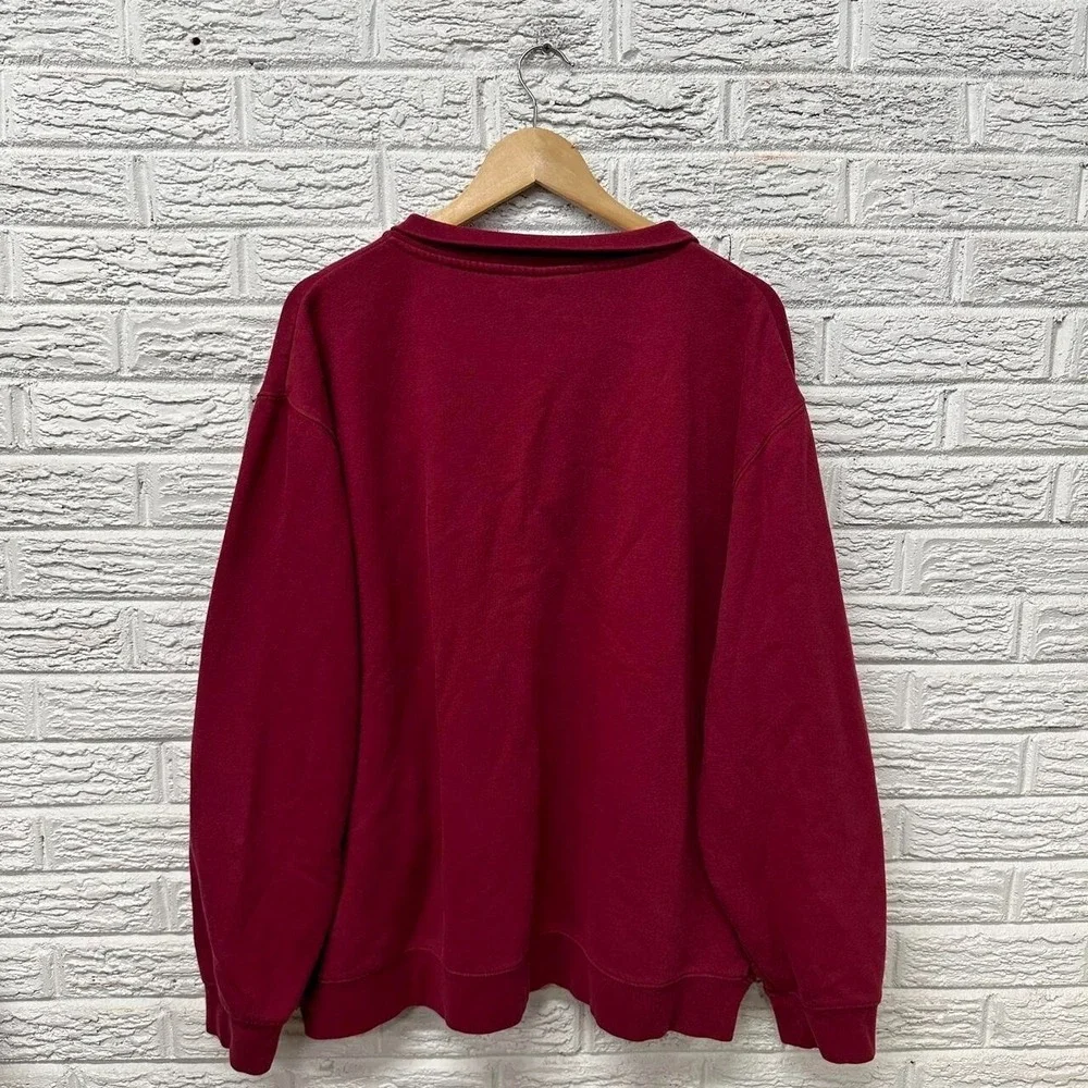 Florida State Stadium 1/4 Zip Pullover Jacket‎ XXXL  3XL Red Quarter Zip Sweater